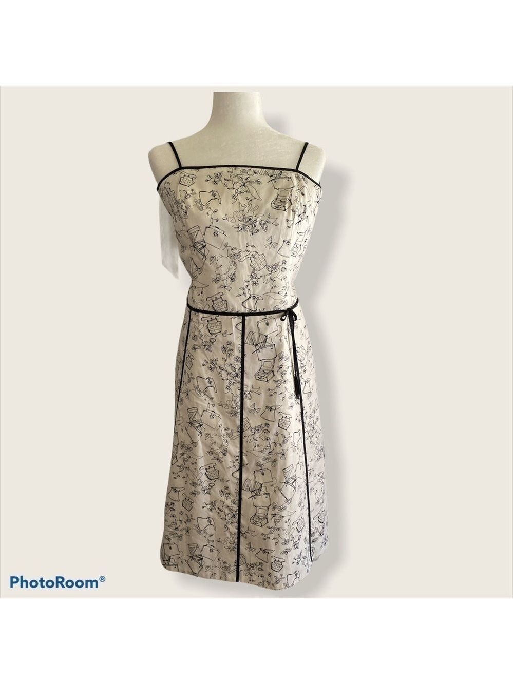 Liz Claiborne tea time spaghetti strap Aline dress